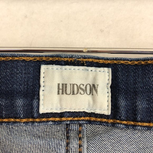 Hudson Women's Size 29 Colette Mid Rise Skinny Crue Blue Distressed Denim Jeans - Picture 11 of 13